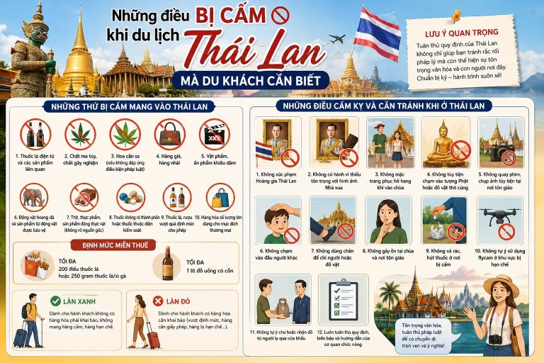 Những điều bị cấm khi du lịch Thái Lan mà du khách cần biết
