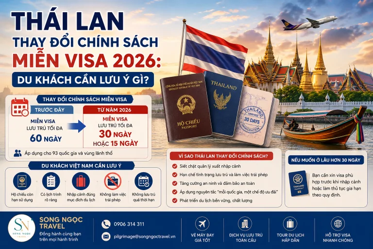 Thái Lan thay đổi chính sách miễn visa 2026: Du khách cần lưu ý gì?