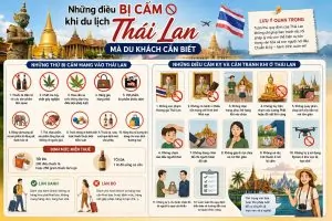 Những điều bị cấm khi du lịch Thái Lan mà du khách cần biết