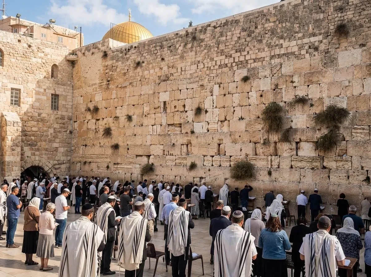 An image of the Wailing Wall in Jerusalem