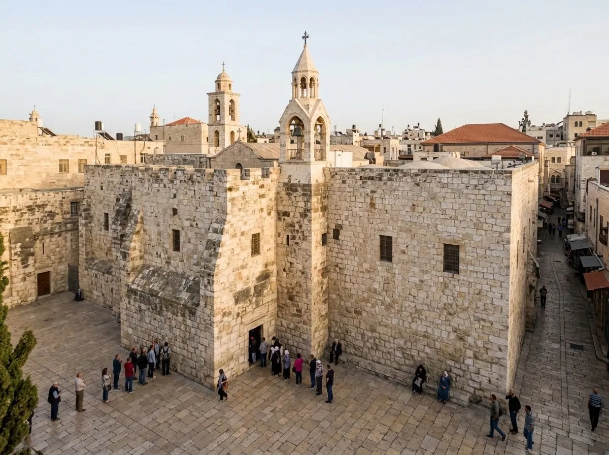 An image depicting the Church of the Nativity or Bethlehem