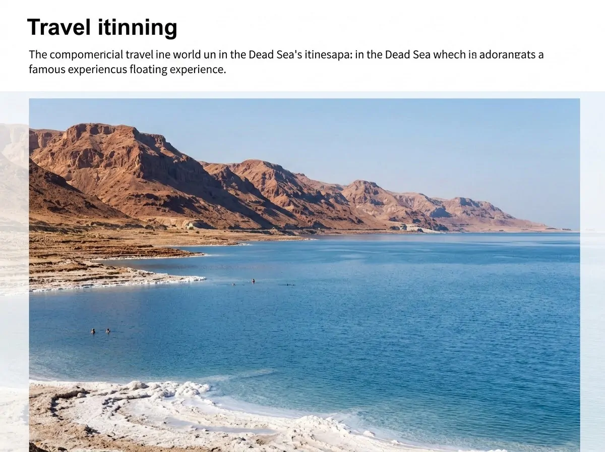 A landscape view of the Dead Sea