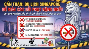 Những lỗi vi phạm luật pháp dễ mắc phải khi du lịch Singapore và mức phạt “cháy túi”